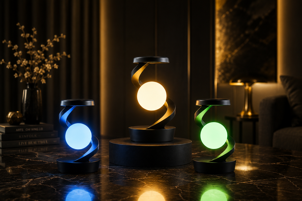 3D Rotating Moon Lamp With Wireless Charging